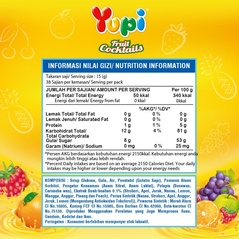 Yupi Fruit Cocktails 24 gr