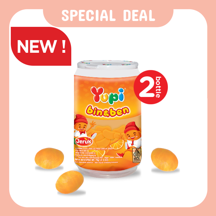 Paket Yupi Bin & Ben Jeruk Bottle