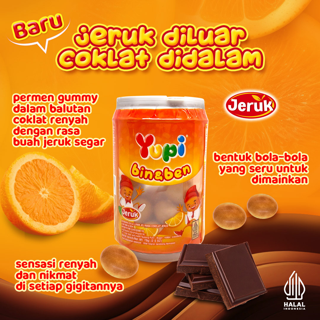 Yupi Bin & Ben Jeruk 70 gr