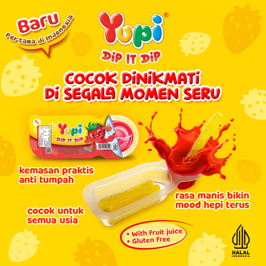 Yupi Dip It Dip Strawberry Sauce Display Box