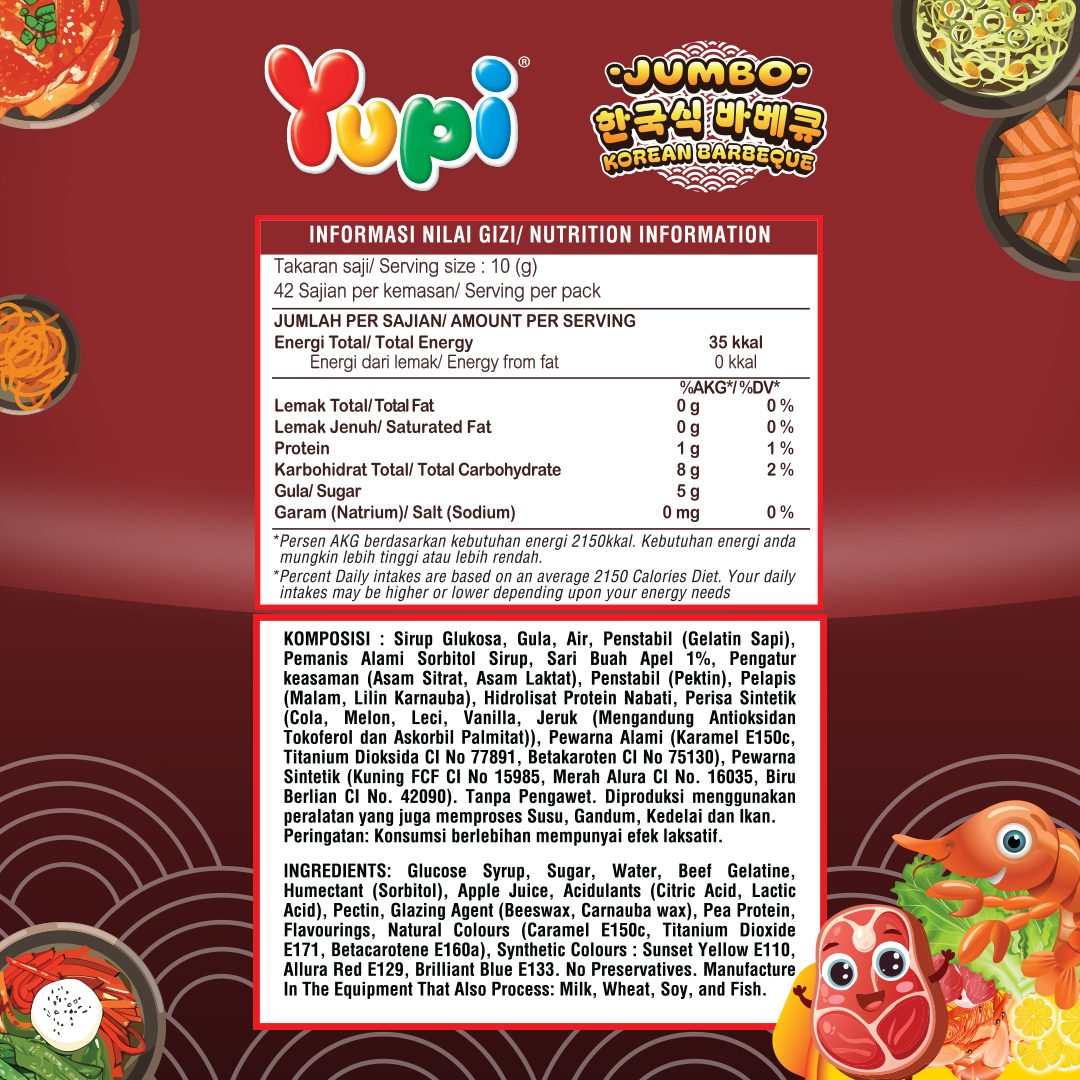 Six Pack Yupi Jumbo Korean Barbeque Bag