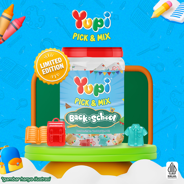 Yupi Package Back To School Jar 300gr