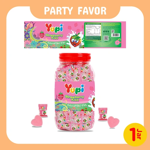 Image of Yupi Strawberry Kiss Jar 300 gr