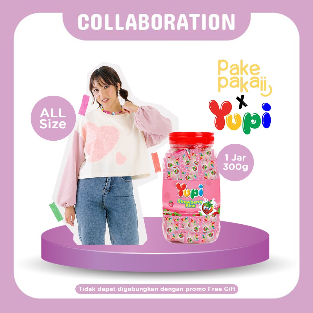 Yupi X PakePakaii Strawberry Kiss Sweatshirt