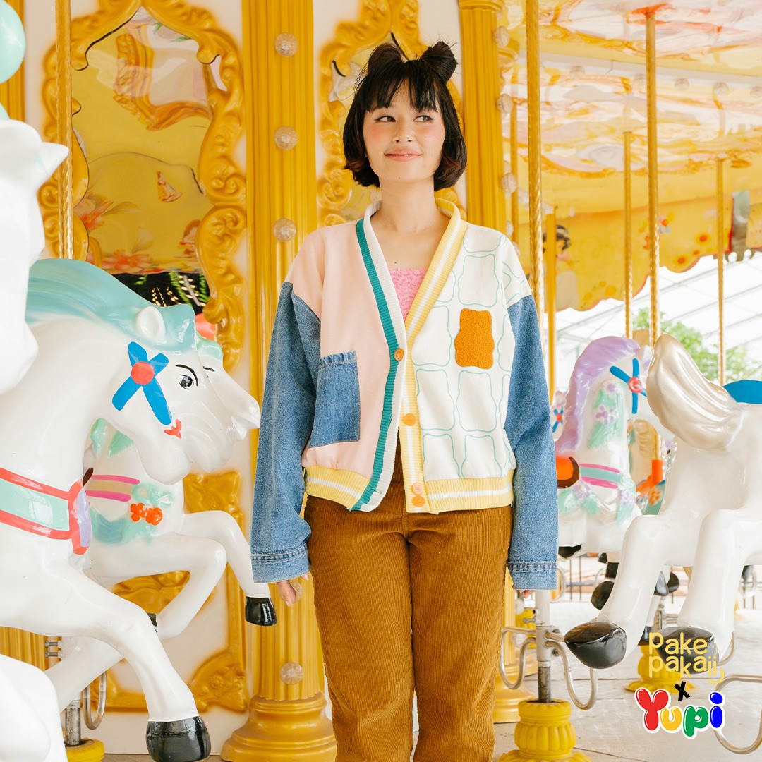 Yupi X PakePakaii Baby Bear Cardigan