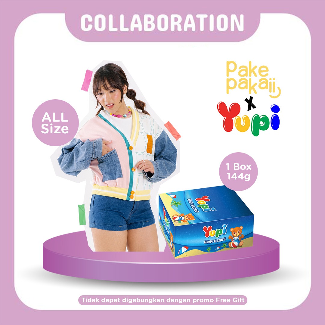 Yupi X PakePakaii Baby Bear Cardigan