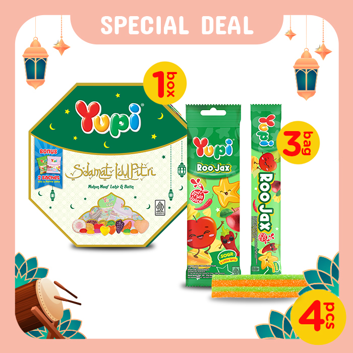 Yupi Package Idul Fitri 1 Box and Roo Jax 3 Mini Bag
