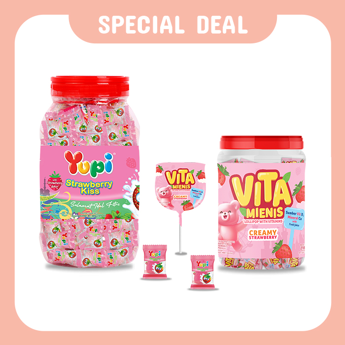 Yupi X Vita Mienis – Strawberry Kiss + Lollipop With Vitamins