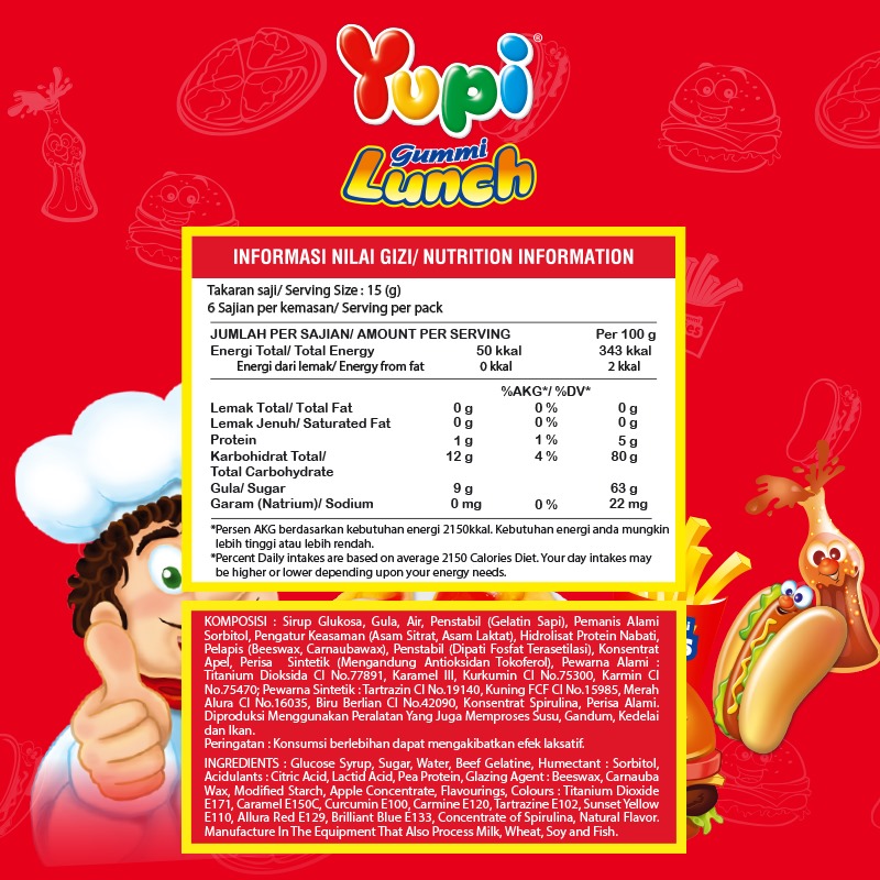 Yupi Gummy Lunch Bag 95 gr