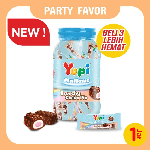 Yupi Krunchy Choco Pie Jar 144 Gr