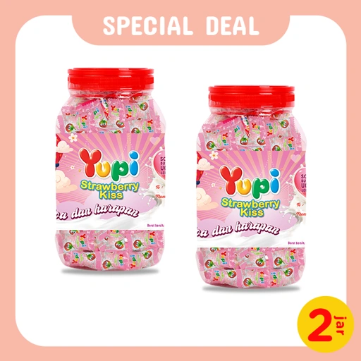 Duo Jar Yupi Strawberry Kiss 240gr