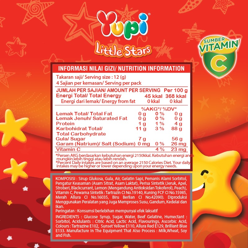 Yupi Little Star Minibag 45 gram