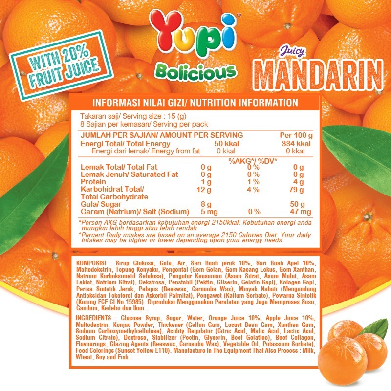 Yupi Bolicious Mandarin Box