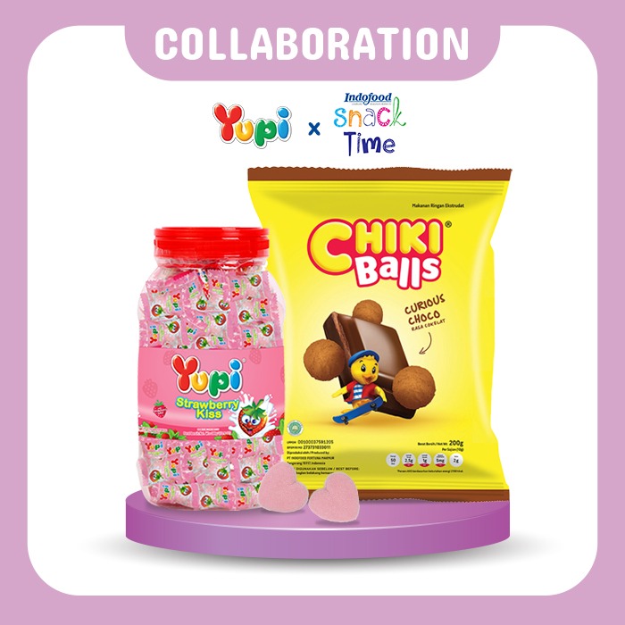 Yupi X Chiki Ball Strawberry Kiss Jar