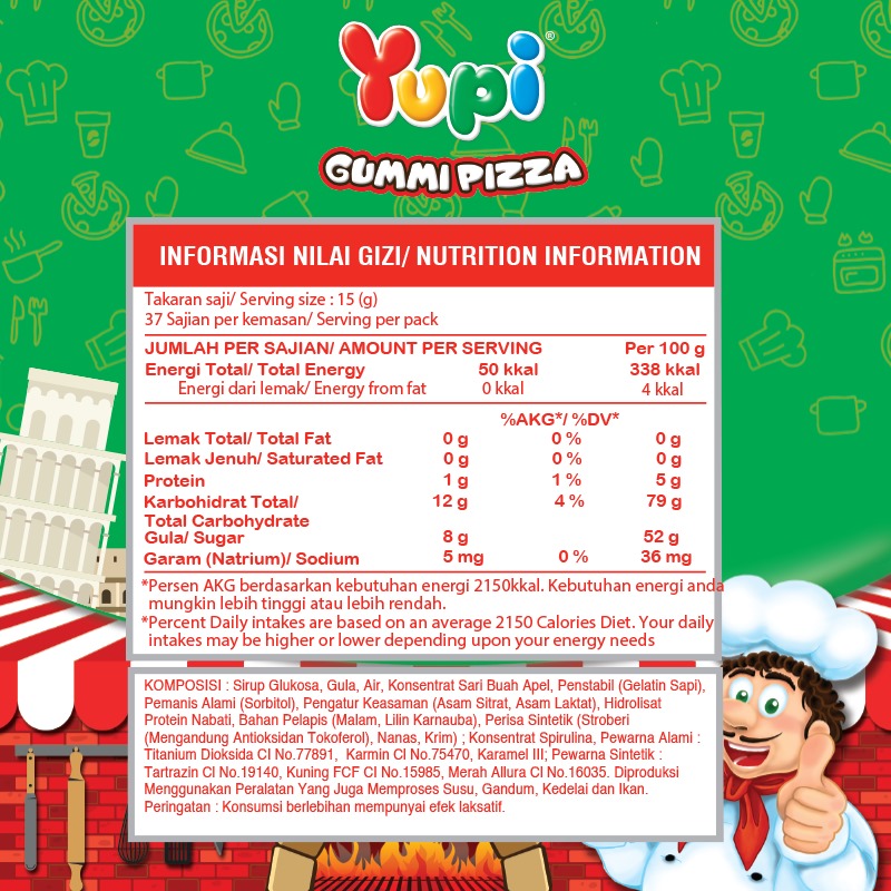 Yupi Gummy Pizza Tray 23 gr