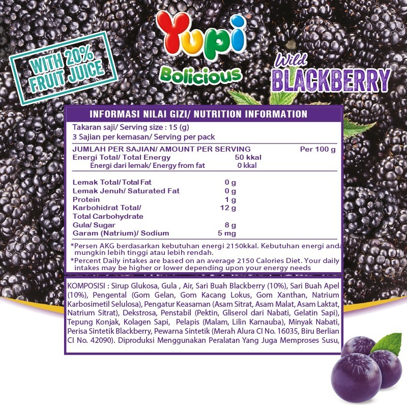 Yupi Bolicious Blackberry Box