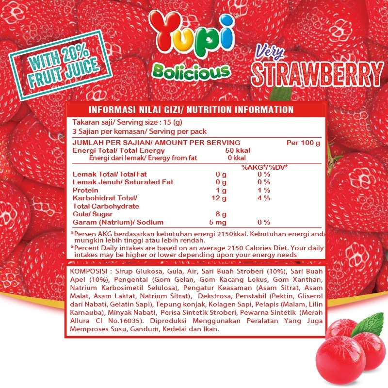 Yupi Bolicious Strawberry Box