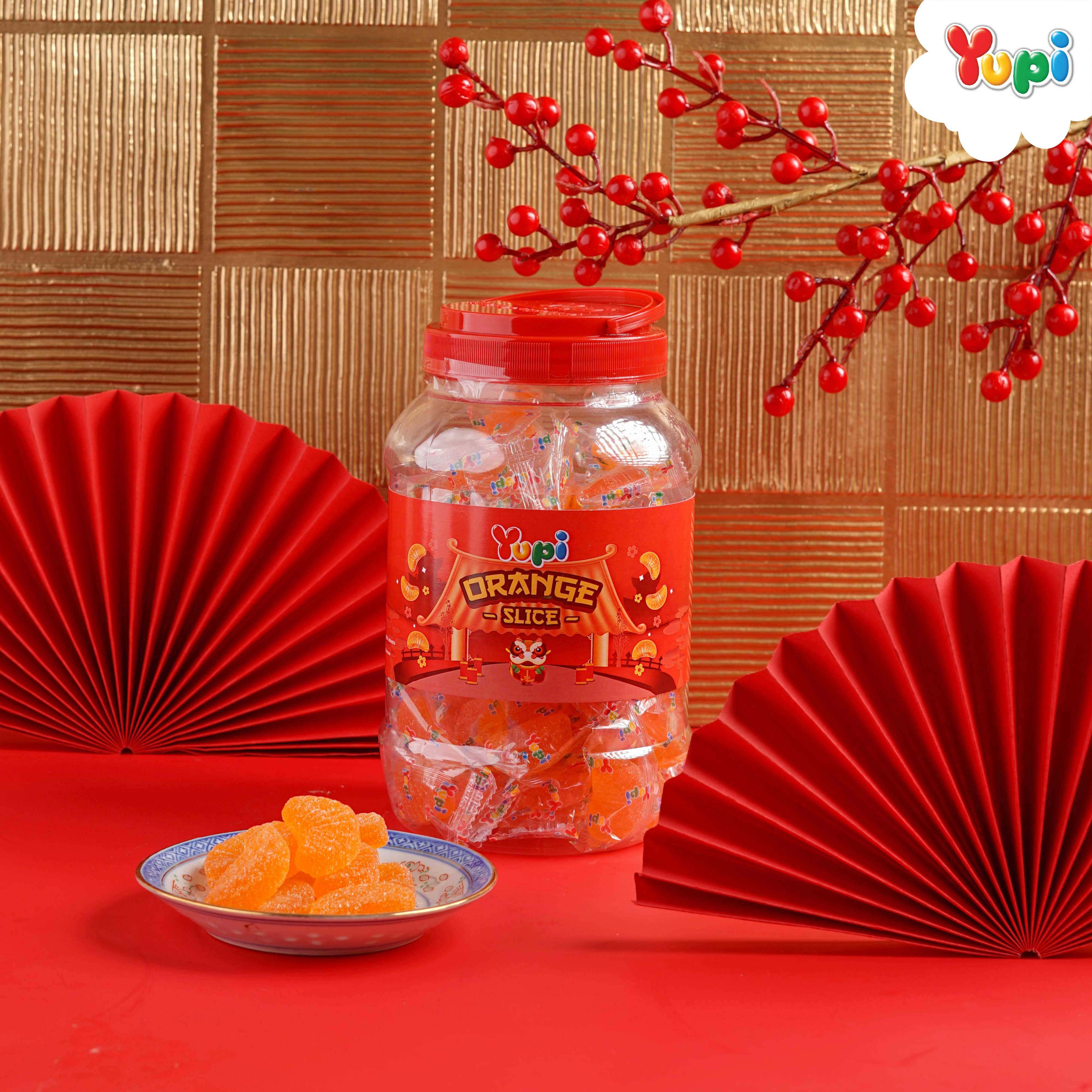 Yupi Orange Slice Jar 500 gr