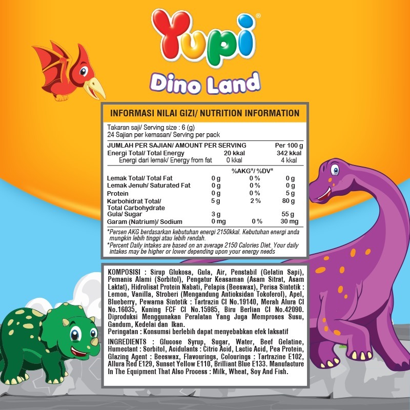 Yupi Dino Land Display Box