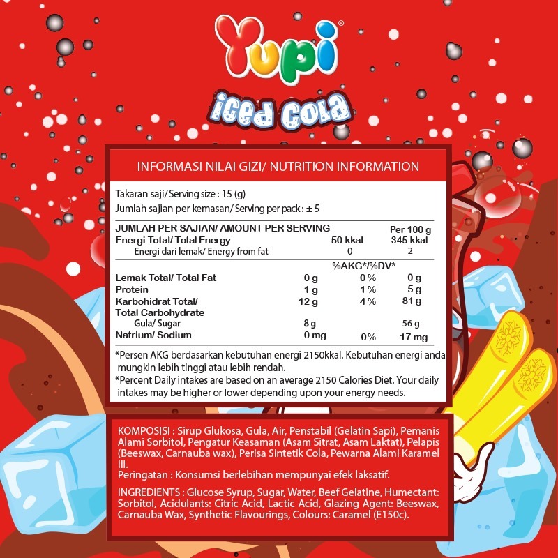 Yupi Iced Cola 45 Gram