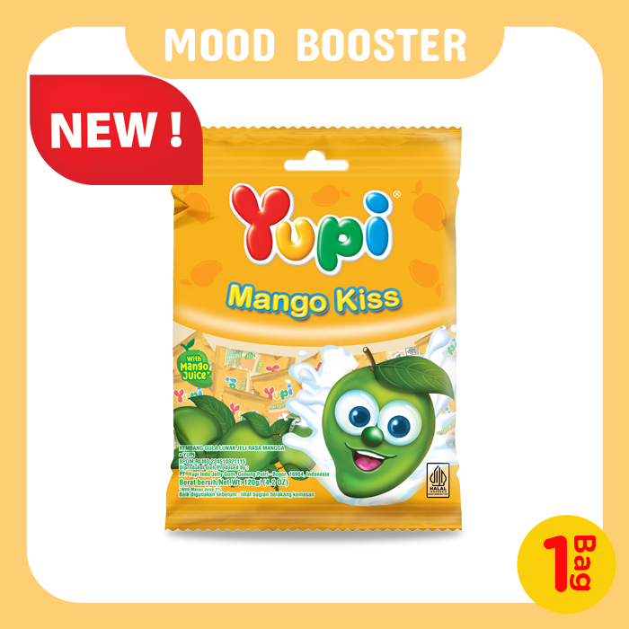 Yupi Mango Kiss Bag 120gr