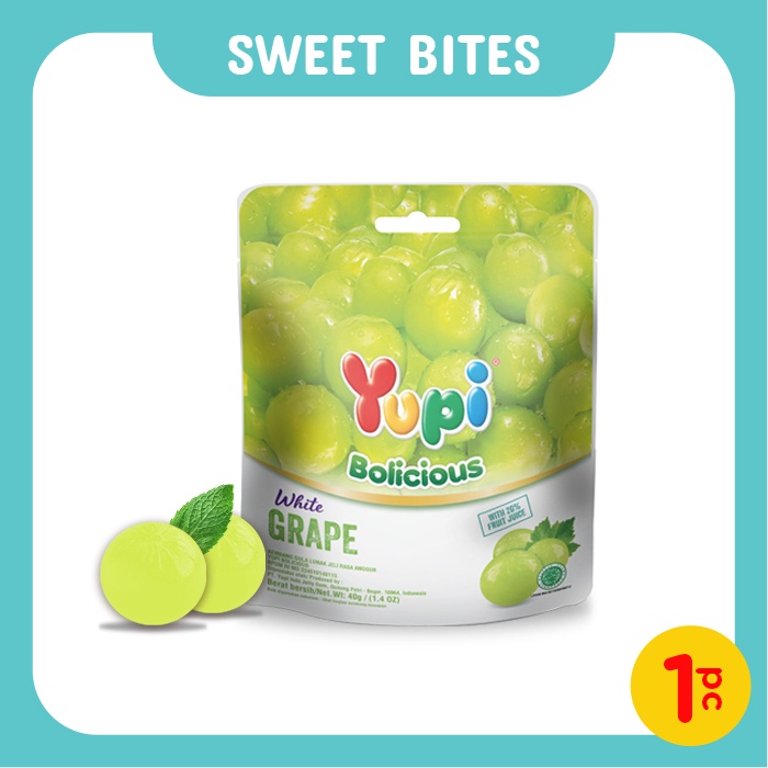 Yupi Bolicious White Grape 40 Gr