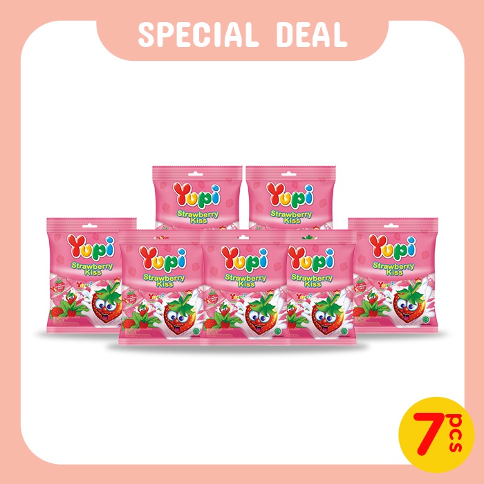 Package 7 Yupi Strawberry Kiss Bag