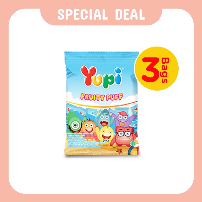 Triple Bag yupi Fruity Puff 120 Gr