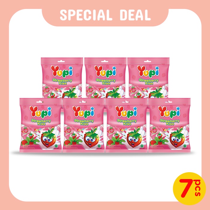 Package 7 Yupi Strawberry Kiss Bag