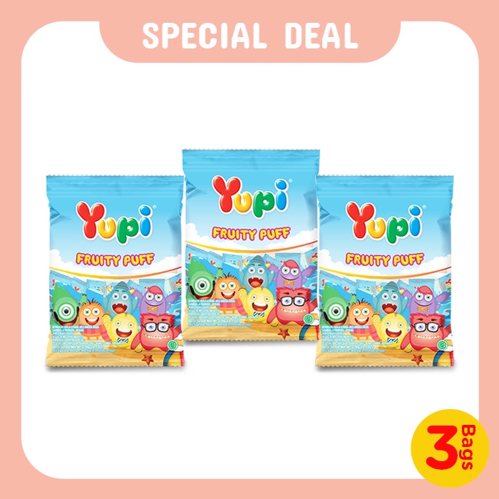 Triple Bag yupi Fruity Puff 120 Gr