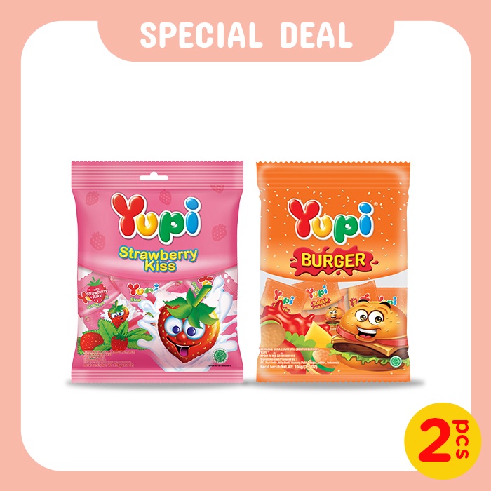 Paket Yupi Strawberry Kiss Burger