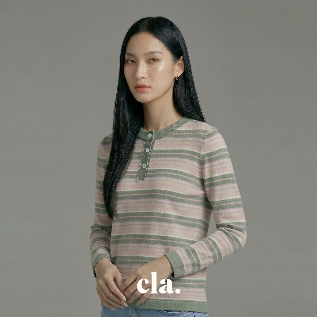 Celline Stripe Top Coklat
