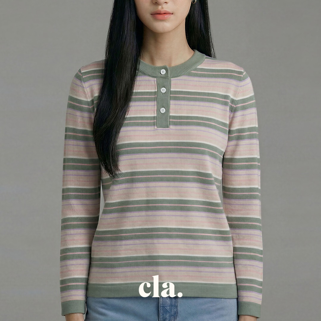 Celline Stripe Top Coklat