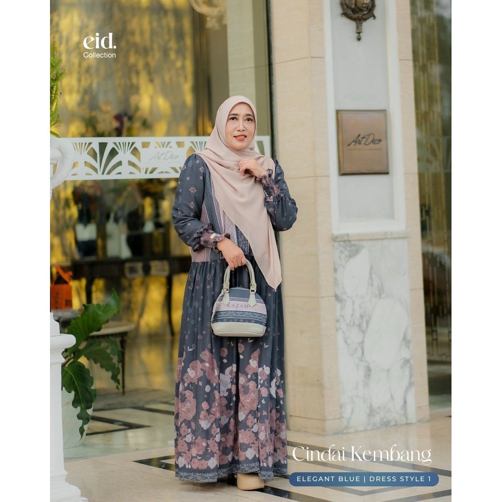 Kazami - Dress Dewasa Sarimbit Cindai Kembang style 1