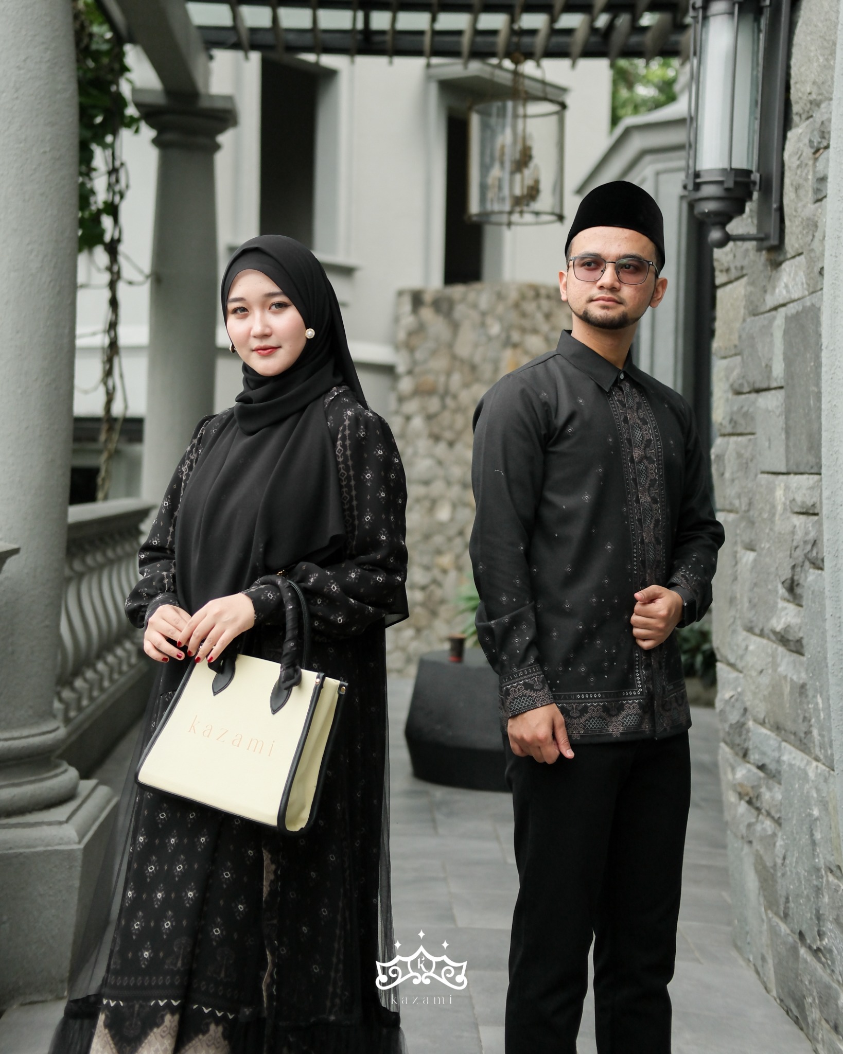 Kazami - Dress Mom Dewasa Printing Sarimbit Motif Bahtera Cinta Style 1 Free Outer