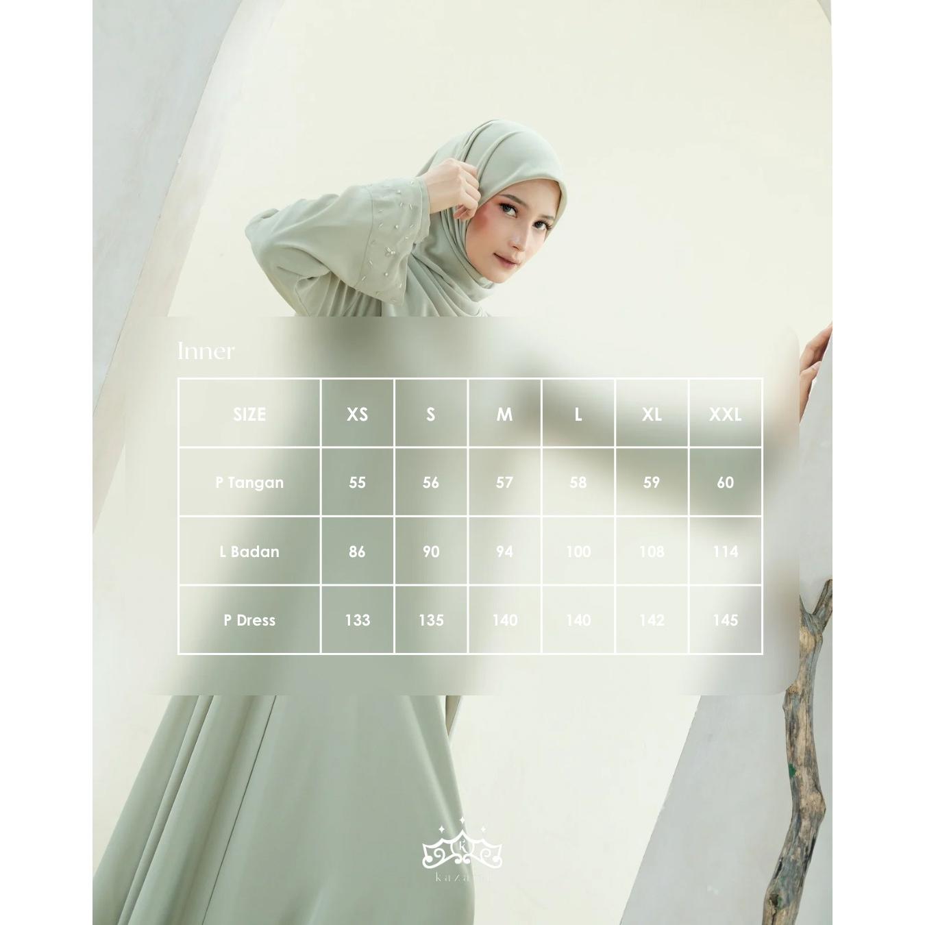 Kazami - Dress Abaya Shireen set Inner Outer New Color