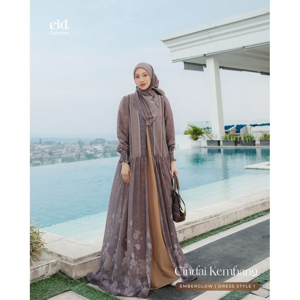 Kazami - Dress Dewasa Sarimbit Cindai Kembang style 1