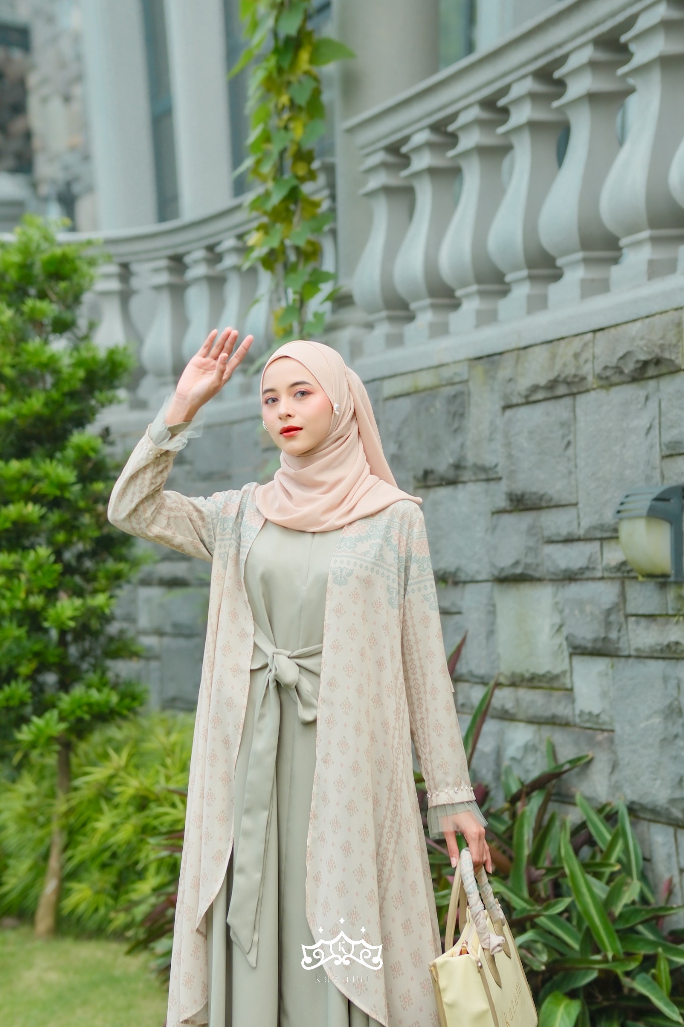Kazami - Dress Motif Dewasa Sarimbit Bahtera Cinta Style 3 Set Inner Outer