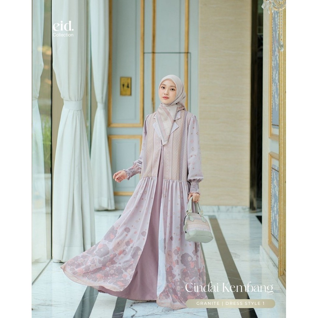 Kazami - Dress Dewasa Sarimbit Cindai Kembang style 1