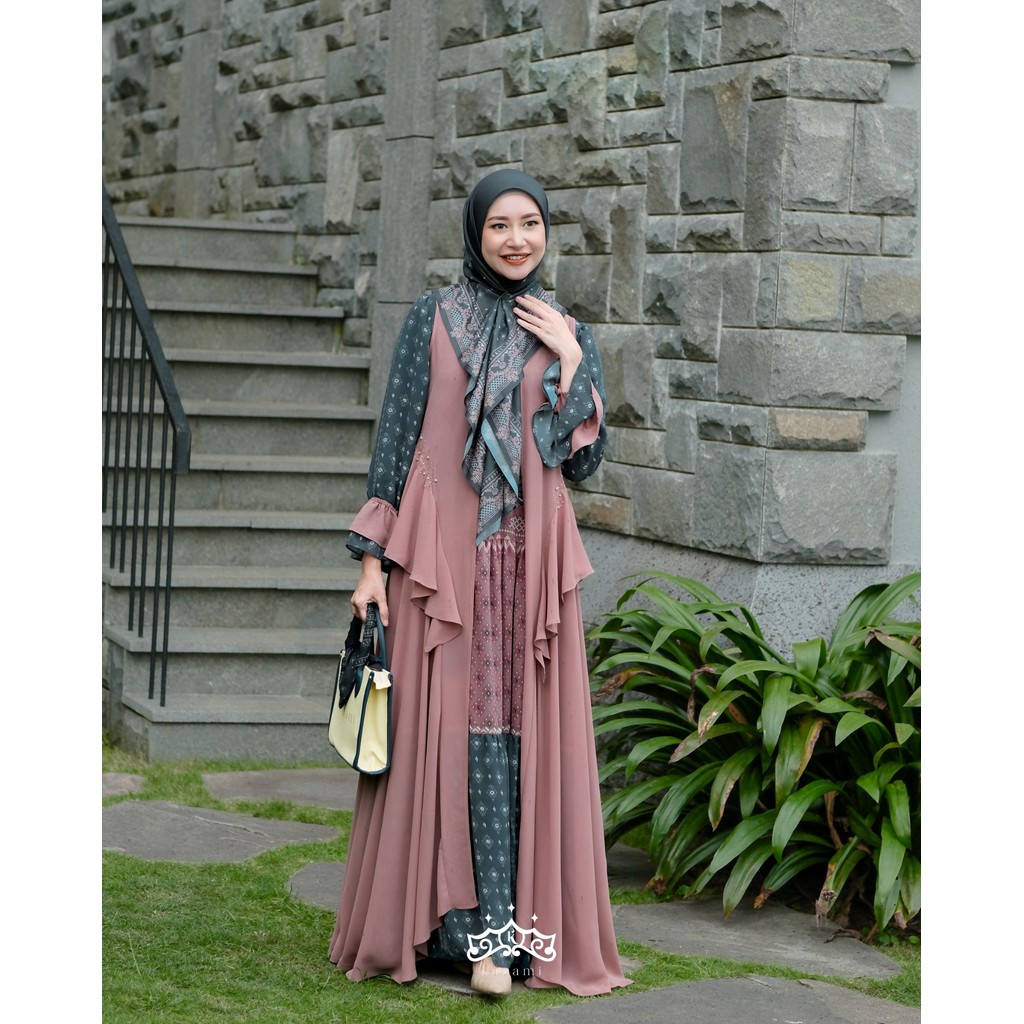 Kazami - Dress Gamis Sarimbit Motif Bahtera Cinta Style 2