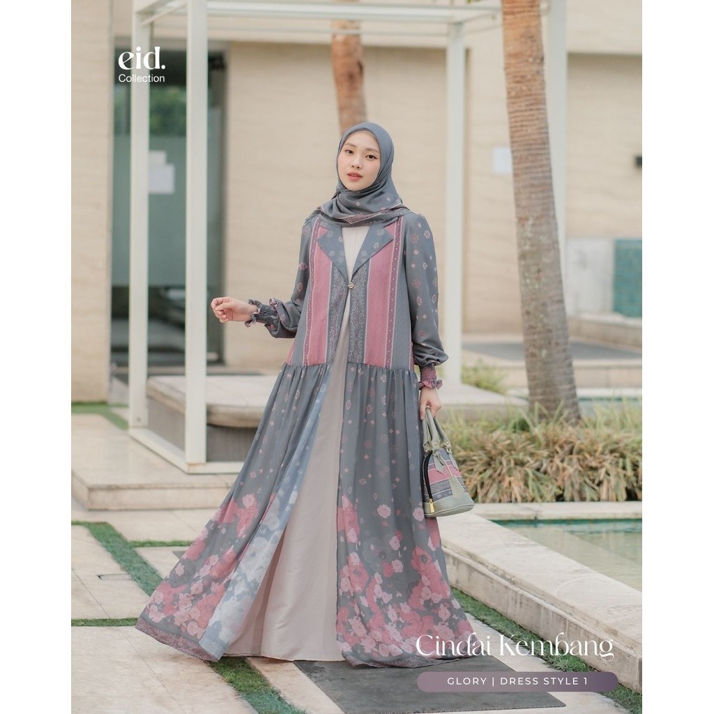 Kazami - Dress Dewasa Sarimbit Cindai Kembang style 1