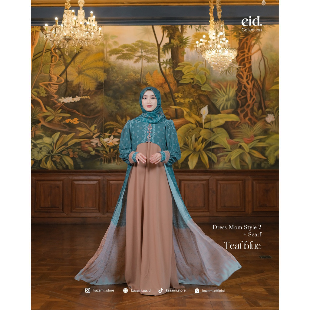 Kazami - Dress Mom Dewasa Sarimbit Sangsata Style 2 Printing