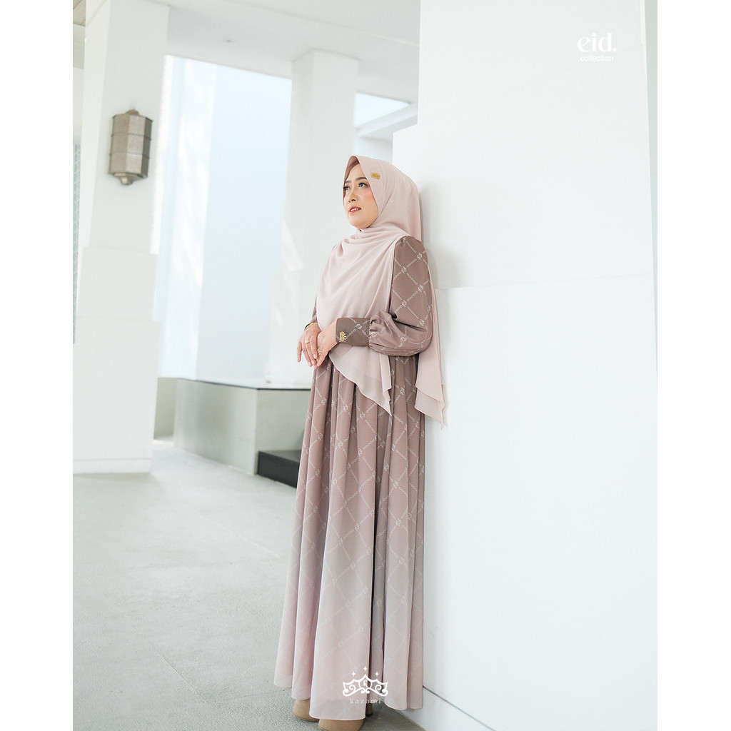 Kazami - Dress Dewasa Motif Mewah Everlast Monogram style 1