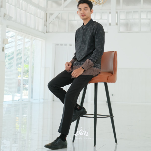 Kazami - Koko Sangsata Dewasa Lengan / Tangan Panjang Katun Dobby Etnic Premium