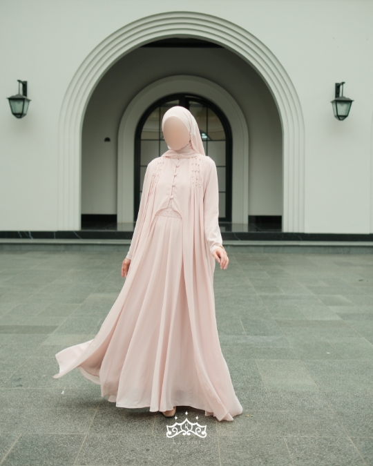 Kazami - Abaya Haneen Satu Set ( Abaya Dress payet set inner dan outer)