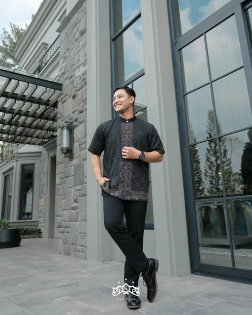 Image of Kazami - Koko Dewasa Sarimbit Bahtera Cinta Tangan / Lengan Pendek Free Sarung