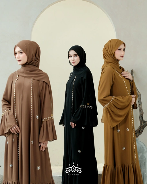Image of Kazami - Dress Ulyya Abaya Special New Color Set Pashmina