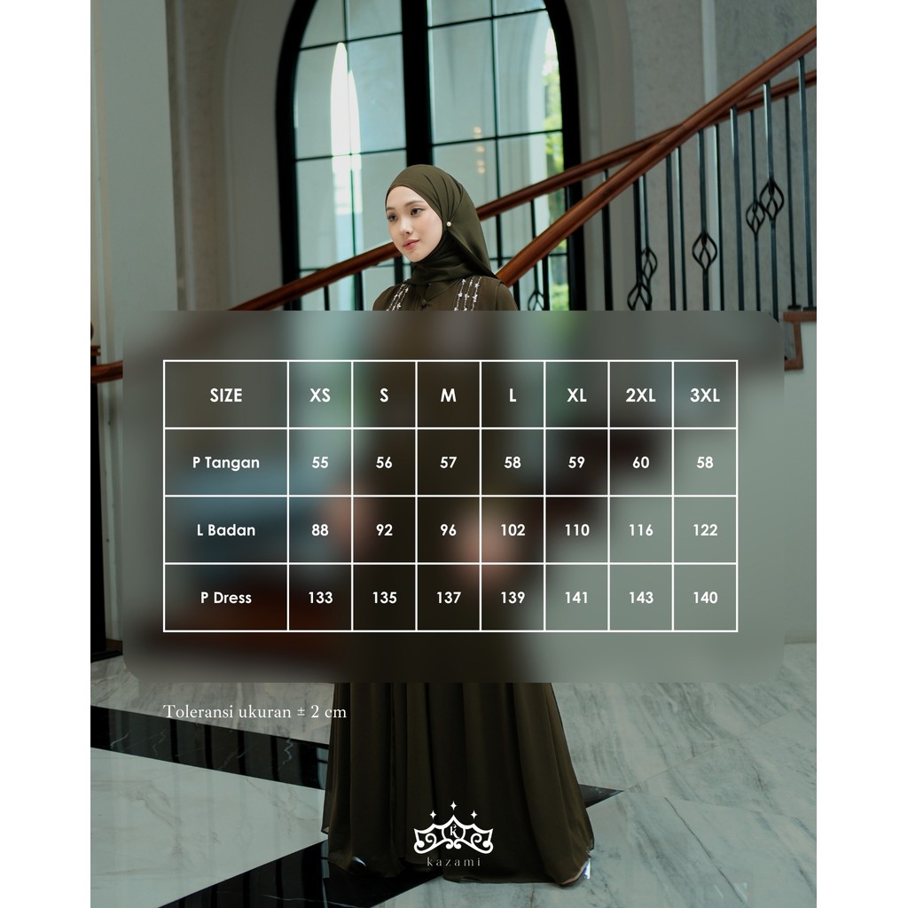 Kazami - Abaya Haneen Satu Set ( Abaya Dress payet set inner dan outer)