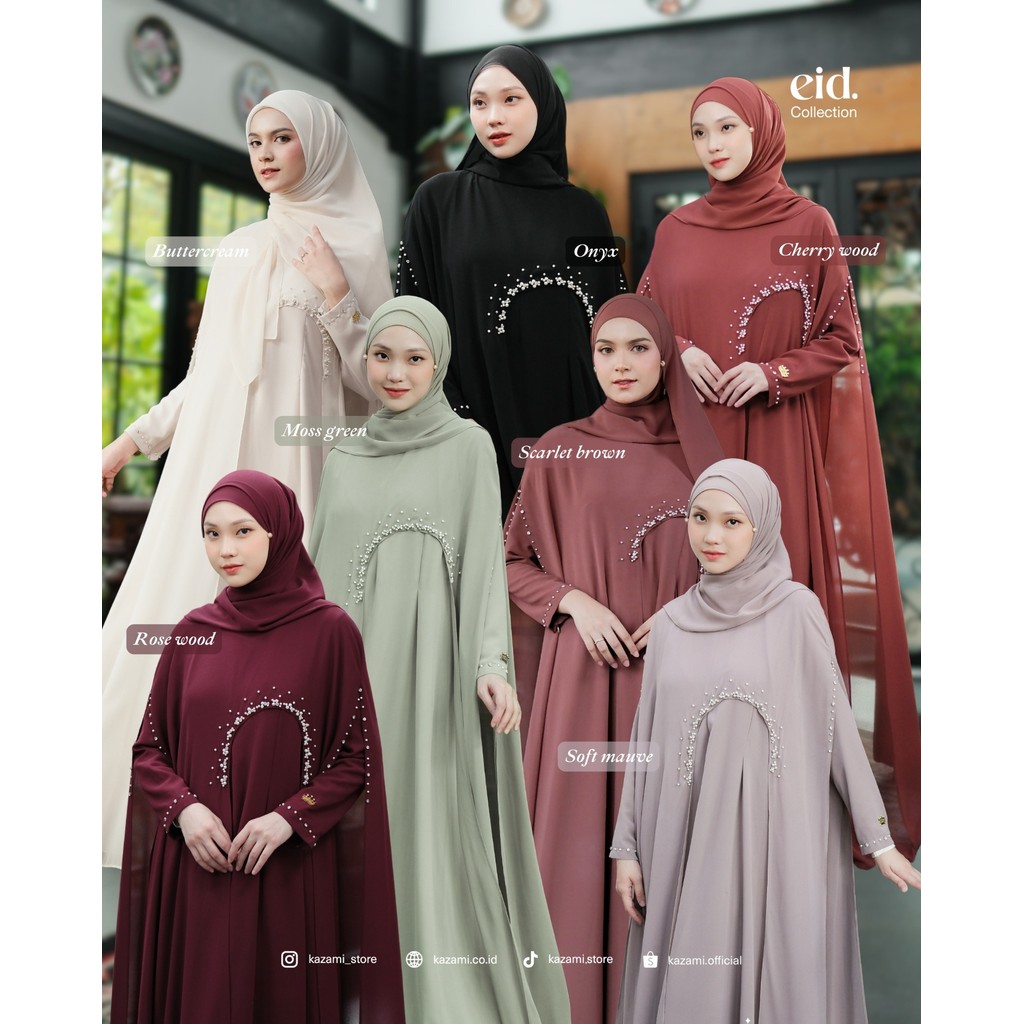 Kazami - Abaya Luna Payet Set Outer dan Inner