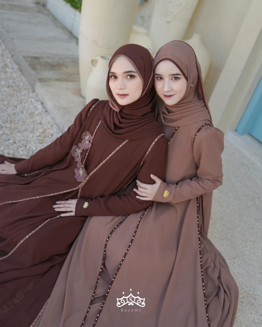 Image of Kazami - Abaya Dress Camelia Set Inner Outer